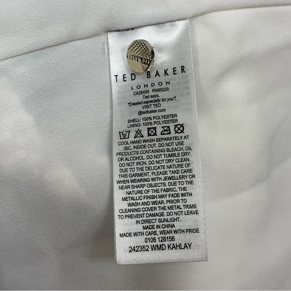 Ted Baker Kahlay Pergola Halterneck Midi Dress New Size 6 - Picture 6 of 7